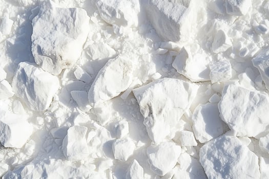 Close up of white chalk pieces photo