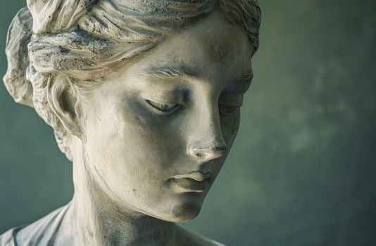 Close up of a Classical Sculptures Face photo