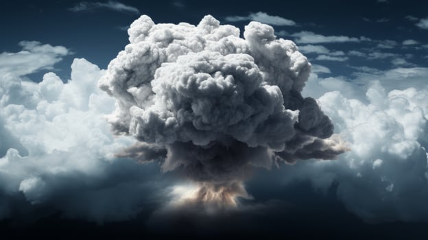 Majestic Cumulus Clouds with Explosive Formation photo
