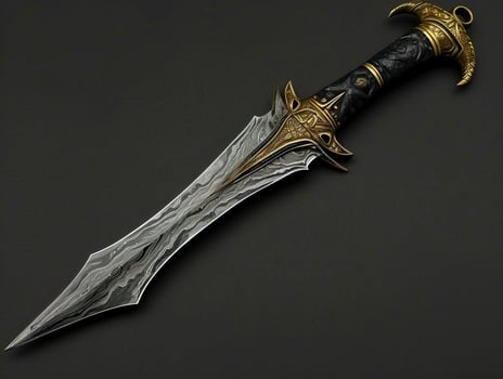 Ornate Dagger on Dark Background photo
