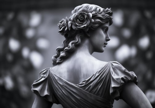 Elegant classical statue with intricate details photo