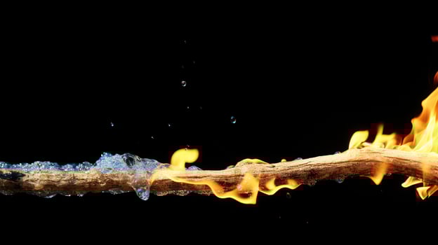 Fire and Ice Conceptual Contrast photo