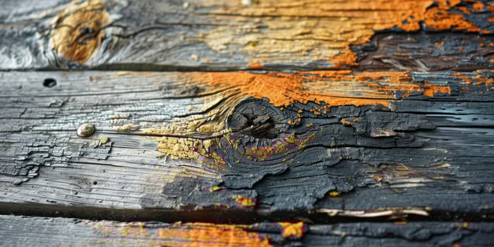 Close up Texture of Weathered Painted Wood photo