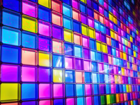Vibrant Colored Light Panels Display photo