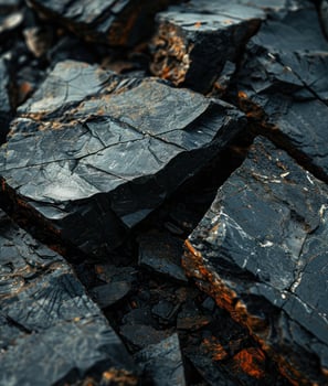 Close up Texture of Dark Rocks photo