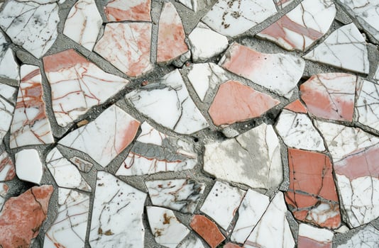 Close up of a mosaic marble tile surface photo