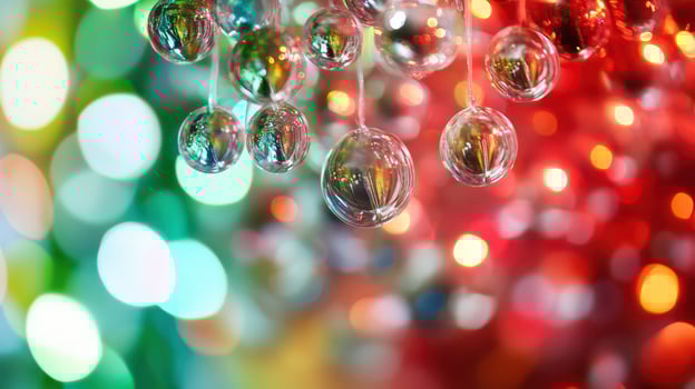 A close up of a colorful background with many colorful lights photo