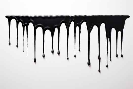 a black paint dripping down photo