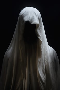a person wearing a white robe photo