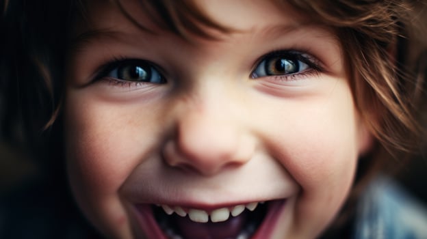 close up of a smiling child photo
