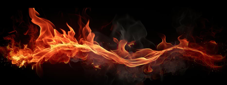 a fire flames on a black background photo