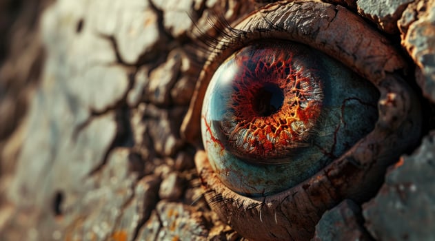 a close up of an eyeball photo