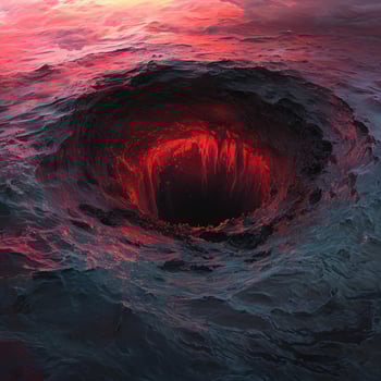 a black hole in water photo