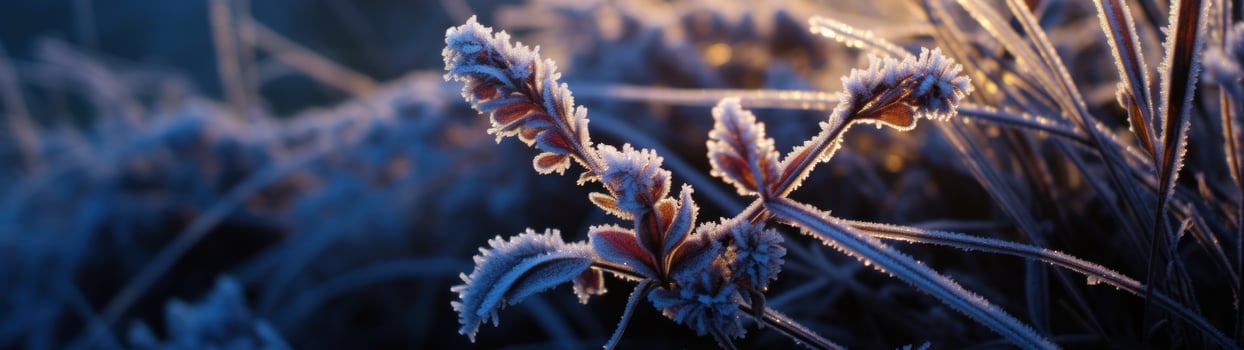 a plant with frost on it photo