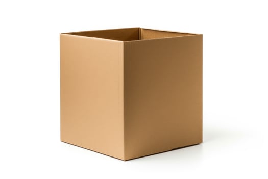 a brown box with a white background photo