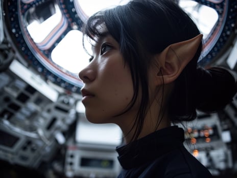 a woman with an elf ears photo