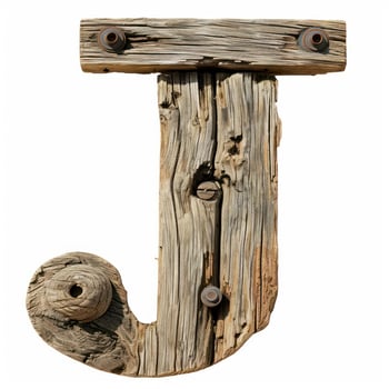 a wooden letter made of wood photo