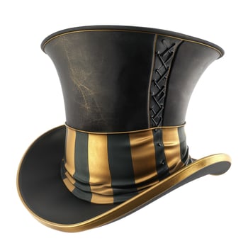a black and gold top hat photo