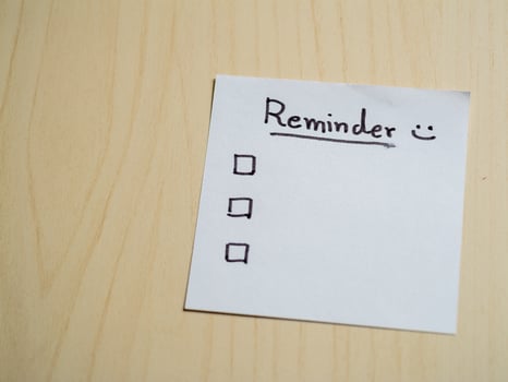 Organizational reminder note home office visual reminder indoor close-up productivity boost photo