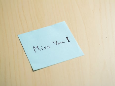 Personal reminder heartfelt sticky notes for a warm home office environment photo