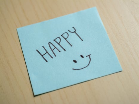 Minimalist inspirational affirmation note for a motivational workspace environment photo