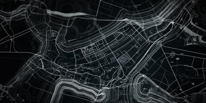 Monochrome Topographic City Map Urban Design Engineering Blueprint photo