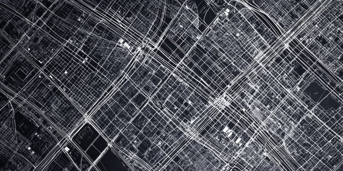 Modern City Aerial Map Urban Grid Infrastructure Transportation Network photo