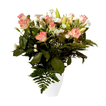 Flower bouquet on a white background photo