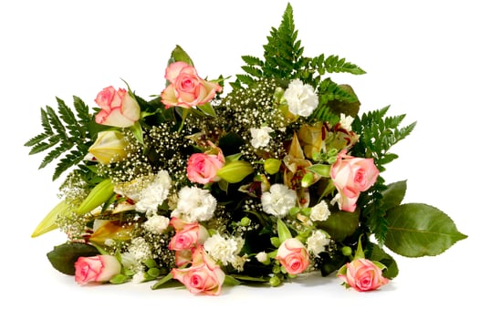 Bouquet on a white background photo