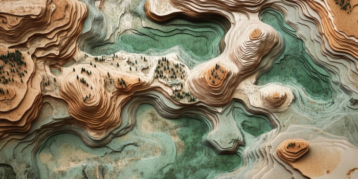 Layered Topographic Map Abstract Landscape Art Nature Design photo
