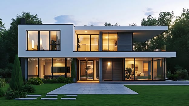Stunning modern architectural home design captured in high-resolution clarity photo