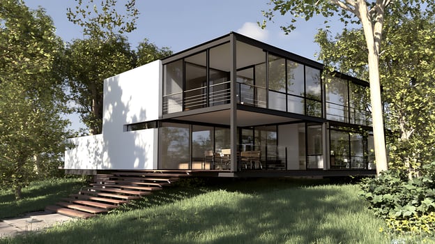 High-definition showcase of a stunning modern luxury real estate home photo