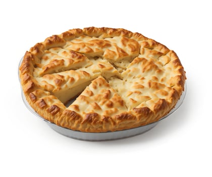 Apple Pie isolated on White Background photo
