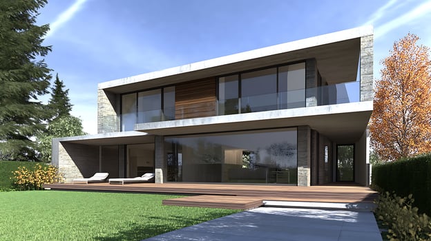 High-Definition Photography Showcasing a Beautiful Modern Duplex House photo