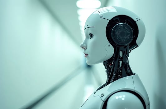 Robot Cyborg Humanoid Woman Artificial Intelligence Portrait clever photo