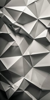 Abstract Geometric Background with 3D Polygonal Shapes in Monochrome Tones photo