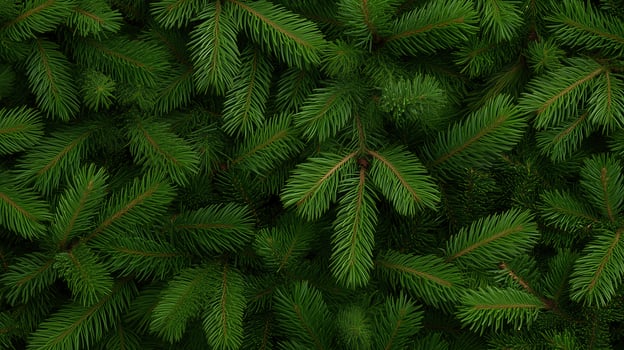 A close up view of a green christmas tree photo