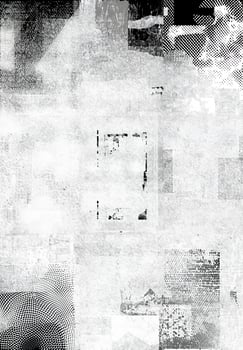 Abstract black-and-white grunge halftone texture with distressed patterns for backgrounds or overlays. photo