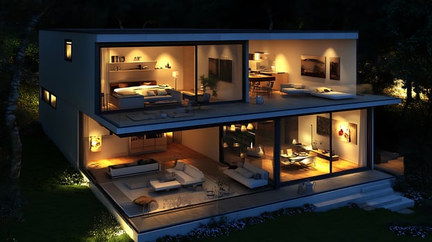 Elegant duplex home design captured in stunning high-resolution quality imagery photo