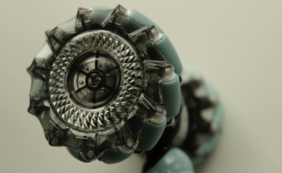 Robotic Style Wheels Concept Stock Photo. Circle Mechanism Part Background photo