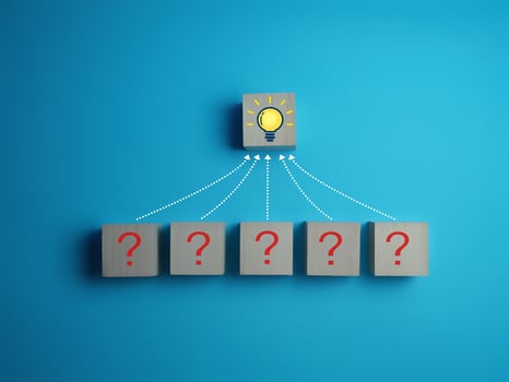 Light bulb with question mark, Find a solution idea photo