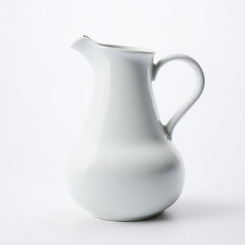 Ceramic Milk Jug Isolated on white photo