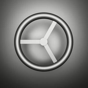 Computer generated image of a metal rotary handle photo