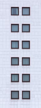 High image of facade with window panes photo