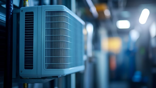 Air conditioner in a warehouse photo