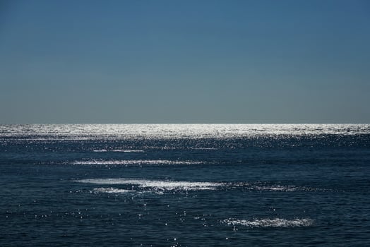 Seascape. Red Sea, sea horizon. Copy space. photo