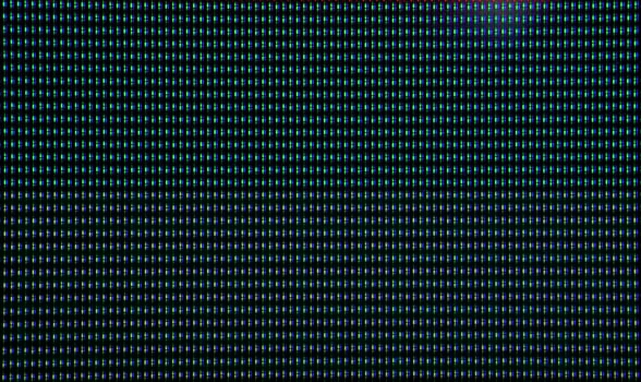 Macro shot of CRT screen with red and blue dots photo