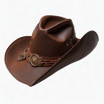 Classic cowboy hat isolated on white background photo