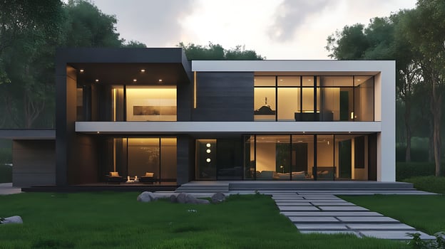 Luxurious Modern House with Impressive Architectural Details photo