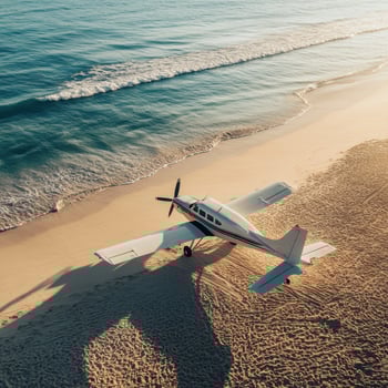 plane on the beach photo